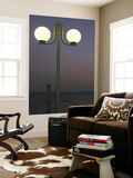 Globe Lamps Overlooking Platja Del Miracle Beach at Dusk