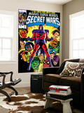 Secret Wars 2 Cover: Magneto  Hulk  Spider-Man  Thing  Iron Man and Thor