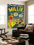 Marvel Comics Retro: Millie the Model Comic Book Cover 45  in Bathing Suit  at the Beach (aged)