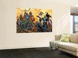 Ultimate Comics Avengers 1 Cover: Hawkeye  Captain America  Nick Fury and Iron Man
