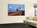 Light Trailing under Harbour Bridge with Sydney Opera House Beyond