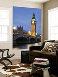 Westminster Parliament across River Themes at Dusk