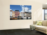 Colorful Facades and Docked Boats at Christianshavn