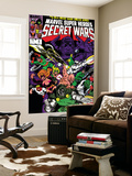 Secret Wars 6 Cover: Dr Doom  Absorbing Man  Lizard  Doctor Octopus  Wrecker and Ultron