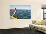 Girl Jumping into Sea at Clovelly Bay