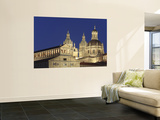 Jesuit Church La Clerecia and University (Universidad) Pontificia Floodlit at Night