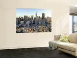 Transamerica Pyramid Building and Downtown from Top of Coit Tower