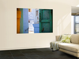 Green Door and Blue Walls