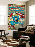 Marvel Comics Retro: Captain America Comic Panel; Smashing through Window (aged)