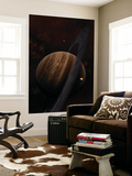 Artist's Concept of a Ringed Gas Giant and its Moons