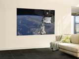 Space Shuttle Endeavour as it Approaches a Docked Russian Spacecraft