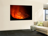 Lava Lake in Pit Crater  Nyiragongo Volcano  Democratic Republic of Congo