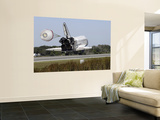 Space Shuttle Atlantis Unfurls its Drag Chute Upon Landing at Kennedy Space Center  Florida