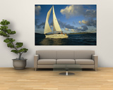 Sailboat Cruising off the Coast of the British Virgin Islands