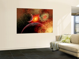 Artist' Concept Illustrating the Stellar Explosion of a Supernova