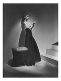 Vogue - December 1934 - Lanvin Gown Posed Beside Stairs