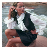 Vogue - June 1968 - Veruschka Sitting Beside a Stream