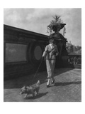 Vogue - October 1934 - Woman Walking Dog in Central Park