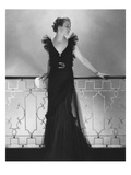Vogue - July 1934 - Ruffled Black Dress by Lelong