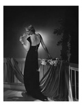 Vogue - June 1935 - Woman Admiring a Lily