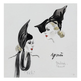 Vogue - November 1936 - Dramatic Black Hat by Agnes