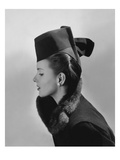 Vogue - July 1942 - Bettina Bolegard Modeling a Hat