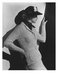 Vogue - April 1936 - Profile of Woman in a Black Hat