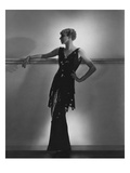 Vogue - August 1934 - Schiaparelli Black Paillette Gown