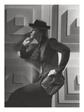 Vogue - January 1937 - Mainbocher Dress with Ruffled Collar