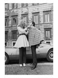 Vogue - April 1969 - Veruschka Adjusts Tomas Milian's Cape