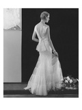 Vogue - March 1934 - White Gown with Deep V-Back