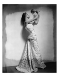 Vogue - April 1948 - Model Gazing in Hand Mirror
