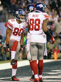 New York Giants and New England Patriots - Super Bowl XLVI - February 5  2012: Victor Cruz