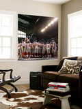 New York Giants and New England Patriots - Super Bowl XLVI - February 5  2012: Giants Huddle