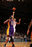 New York Knicks v Los Angeles Lakers  New York  NY  Feb 10: Jeremy Lin  Andrew Bynum