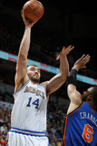 New York Knicks v Minneapolis Timberwolves  Minneapolis  MN  Feb 11: Nikola Pekovic  Tyson Chandler