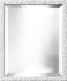 White Lacquer Bevel Mirror