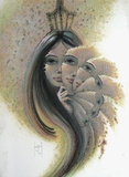 Femme éventail
