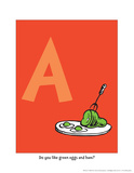 A - Do You Like Green Eggs and Ham (on red)