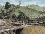 Construction of the Panama Canal Works in Bridge Called 'Alto-Obispo'