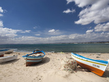 Fishing Boats on Beach  Hammamet  Cap Bon  Tunisia