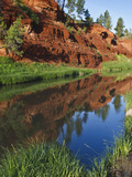 Red Bluffs on the Belle Fourche River Near Devil's Tower National Monument  Wyoming  Usa