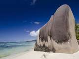 Popular Anse Source D'Agent White Sand Beach  Island of La Digue  Seychelles