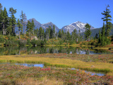 Picture Lake  Ruth Mountain  Heather Meadows Recreation Area  Washington  Usa