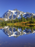 Reflected in Picture Lake  Mt Shuksan  Heather Meadows Recreation Area  Washington  Usa