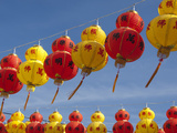 Red and Yellow Chinese Lanterns Hung for New Years  Kek Lok Si Temple  Island of Penang  Malaysia