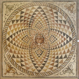 Mosaic of a Roman Villa  Corinth Museum  Korinthia  Peloponnese  Greece