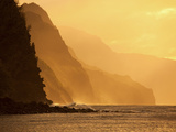Sunset  Kee Beach  Napali Coast  Kauai  Hawaii