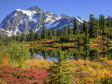 Picture Lake  Mt Shuksan  Heather Meadows Recreation Area  Washington  Usa