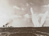 WWII (1939-1945) Underwater Mine Explosion